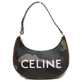 Céline-Bolso de hombro Ava con logo-Verde
