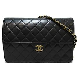 Chanel-Quilted CC Flap Crossbody Bag-Black