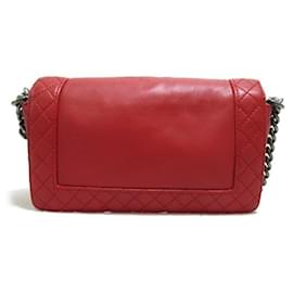 Chanel-Medium Boy Reverso Flap Bag-Red