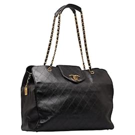 Chanel-Quilted CC Supermodel Tote-Black
