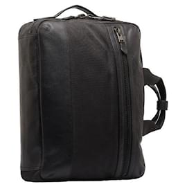 Coach-Convertible Canvas Nylon Backpack-Black