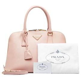 Prada-Saffiano Lux Dome Bag-Pink