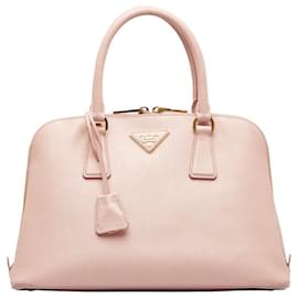Prada-Saffiano Lux Dome Bag-Pink