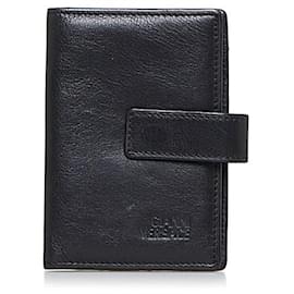 Versace-Portafoglio porta carte in pelle-Nero