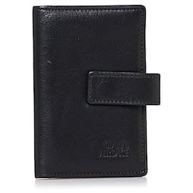Versace-Portefeuille porte-cartes en cuir-Noir