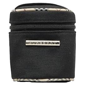 Burberry-Canvas Tube Cosmetic Pouch-Black