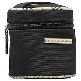Burberry-Canvas Tube Cosmetic Pouch-Black