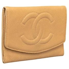 Chanel-Timeless CC Caviar Wallet-Brown