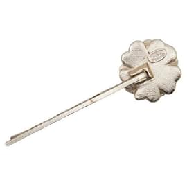 Chanel-CC Flower Hairpin-Silvery
