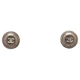 Chanel-CC Stud Earrings-Golden