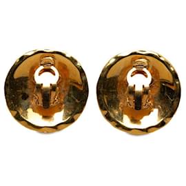 Chanel-CC Matelasse Clip On Earrings-Golden