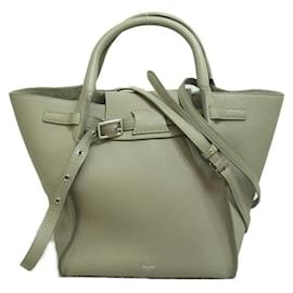 Céline-Small Leather Big Bag-Grey