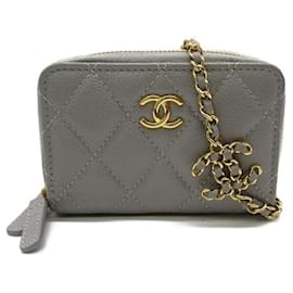 Chanel-Bolso de mano Miss Coco con cadena-Gris