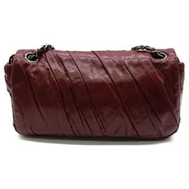 Chanel-CC Glazed Twisted Medium Flap Bag-Red
