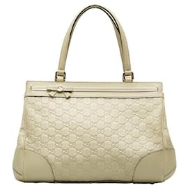 Gucci-GG Signature Mayfair Handtasche-Weiß