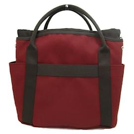 Hermès-Toile Sac de Pansage The Grooming Bag-Rouge