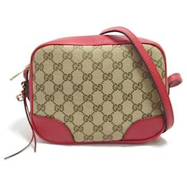 Gucci-GG Canvas Bree Crossbody Bag-Red