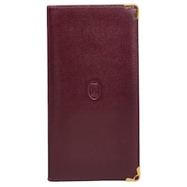 Cartier-Leather Bifold Long Wallet-Pink,Golden