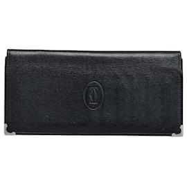 Cartier-Leather Bifold Long Wallet-Black
