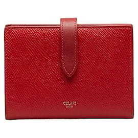 Céline-Leather French Purse-Red
