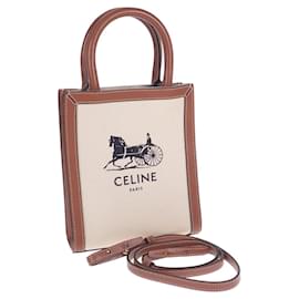 Céline-Mini borsa tote verticale Cabas-Marrone