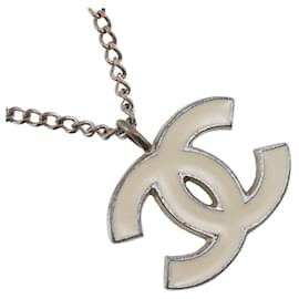 Chanel-CC Anhänger Halskette-Schwarz