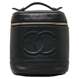 Chanel-Bolsa de Vaidade CC Caviar-Preto