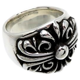 Chrome Hearts-Silver Floral Ring-Silvery