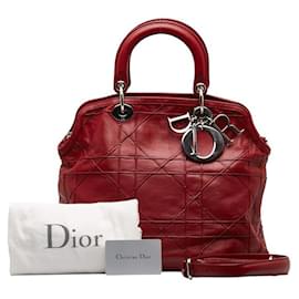 Dior-Granville Leather Tote Bag-Red