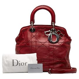 Dior Bolsa tote de couro Granville Vermelho