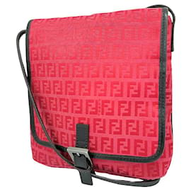 Fendi-Zuchinno Canvas Crossbody Bag-Pink