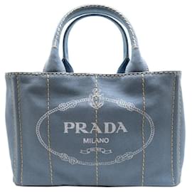 Prada-Handtasche mit Canapa-Logo-Blau