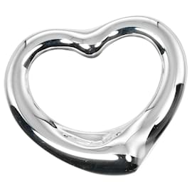 Tiffany & Co-Open Heart Silver Pendant-Silvery