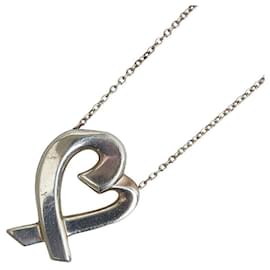 Tiffany & Co-Liebevolle Herz-Anhänger-Halskette-Silber