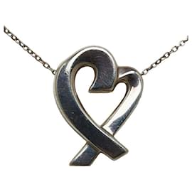 Tiffany & Co-Liebevolle Herz-Anhänger-Halskette-Silber