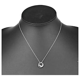Tiffany & Co-Ewiger Kreis Anhänger Halskette-Silber