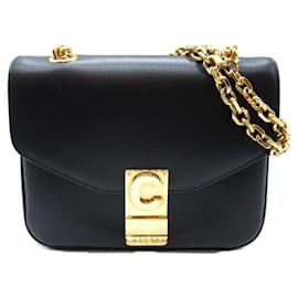 Céline-Small Leather C Bag-Black