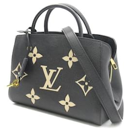 Louis Vuitton-Monogram Empreinte Montaigne BB-Black