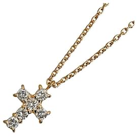 & Other Stories-18k Gold Diamond Cross Pendant Necklace-Golden