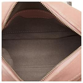 Stella Mc Cartney-Quilted Velvet Star Crossbody Bag-Pink