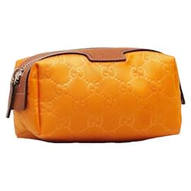 Gucci-Kosmetiktasche aus GG Nylon-Orange