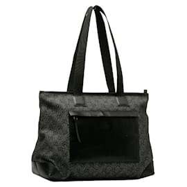 Gucci-GG Canvas & Leather Tote Bag-Black