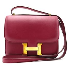 Hermès-Epsom Mini Costanza 18-Rosso