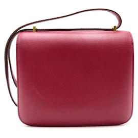 Hermès-Epsom Mini Costanza 18-Rosso