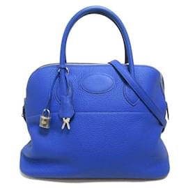 Hermès-Clemence Bolide 35-Azul