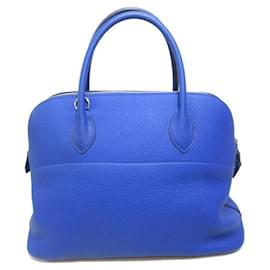Hermès-Clemence Bolide 35-Azul