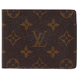 Louis Vuitton-Monogram Porte Billets 9 Cartas-Marrom