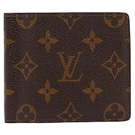 Louis Vuitton-Monogram Porte Billets 9 Cartas-Marrom