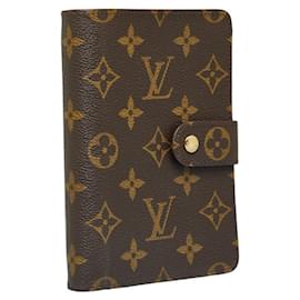 Louis Vuitton-Carteira Monogram Porte Papier Zip-Marrom
