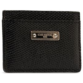 Louis Vuitton-Leather Card Case-Black
